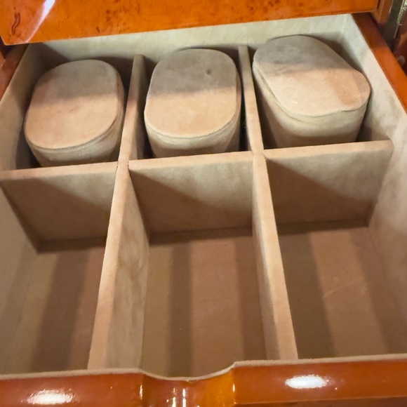 Desktop Vintage Wood Watch Organizer And Jewlery Storage Thomas Pacconi Mens - Picture 6 of 14